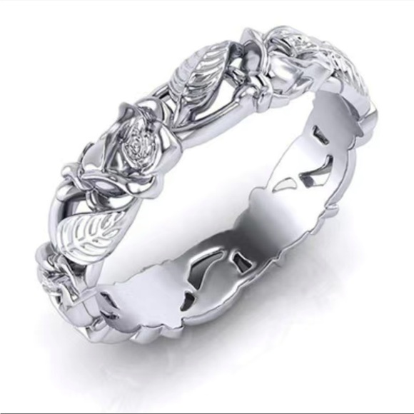 Simple Retro Chic Flower Leaf Decoration Ring - Picture 5 of 5